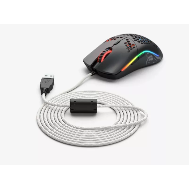 Glorious Ascended Cable V2 pīts USB-A peles kabelis G-ASC-WHITE, 2 m, balts