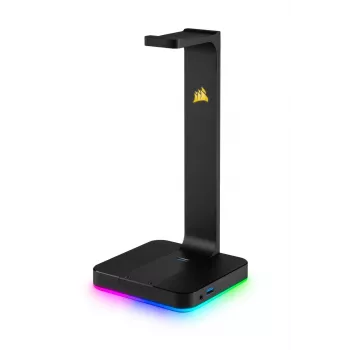 CORSAIR ST100 RGB Premium - Austiņu statīvs ar 7.1 skaņu un RGB apgaismojumu