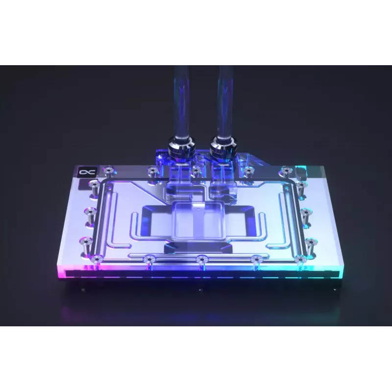 Ūdens bloks + aizmugures plāksne Alphacool GPX-N Akrils Alumīnijs Varš Melns 144.3x198.6x35.9mm