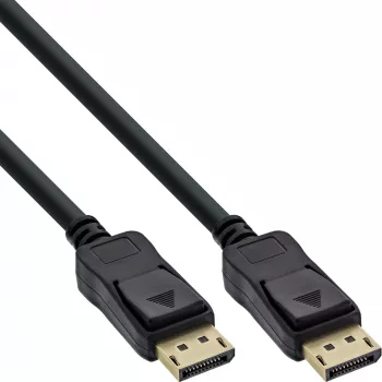 InLine DisplayPort kabelis melns ar zeltītiem kontaktiem 3m