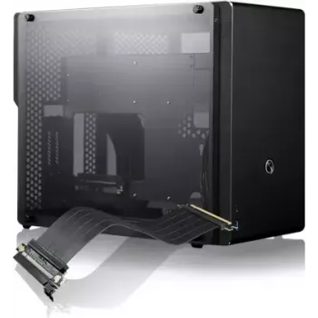 PC korpuss RAIJINTEK Ophion M Evo ALS Midi Tower Melns, Caurspīdīgs