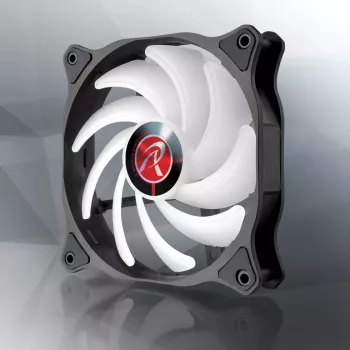 RAIJINTEK EOS 12 RBW ADD 120 mm Hidrauliskais gultnis PWM ventilators, 800–1800 RPM, 2 gab., Melns/Balts