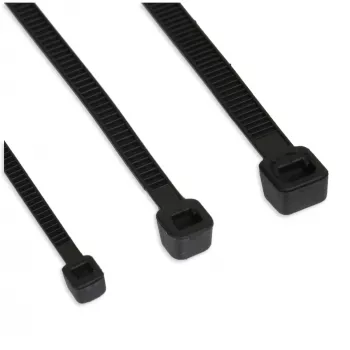Kabeļu saites InLine 100 mm × 2,5 mm, melnas, 100 gab., stiprība 78,5 N, -20–85 °C