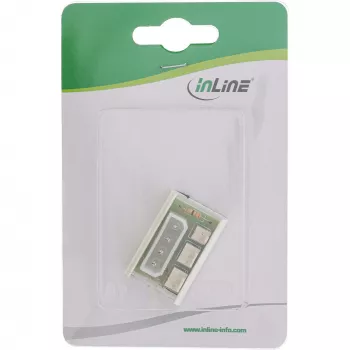 InLine PC ventilatoru daudzportu strāvas adapteris Molex 5.25 inch uz 2 × ventilatora barošanu