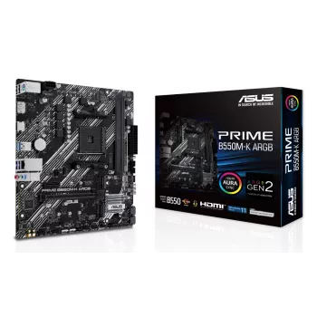 ASUS PRIME B550M-K ARGB AMD B550 Socket AM4 micro ATX mātesplate