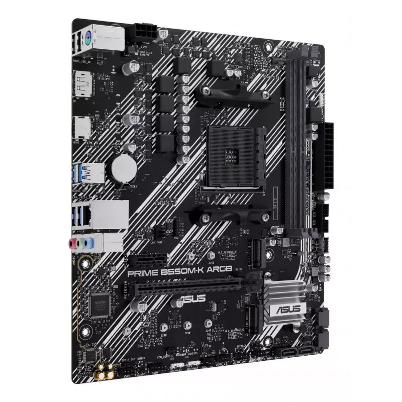 ASUS PRIME B550M-K ARGB AMD B550 Socket AM4 micro ATX mātesplate