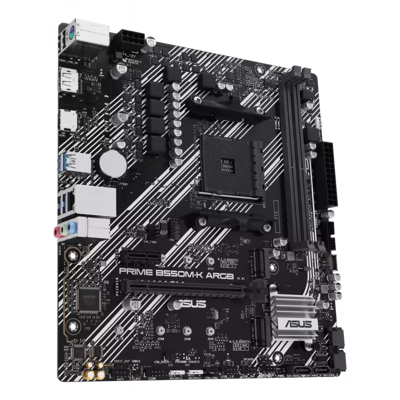 ASUS PRIME B550M-K ARGB AMD B550 Socket AM4 micro ATX mātesplate