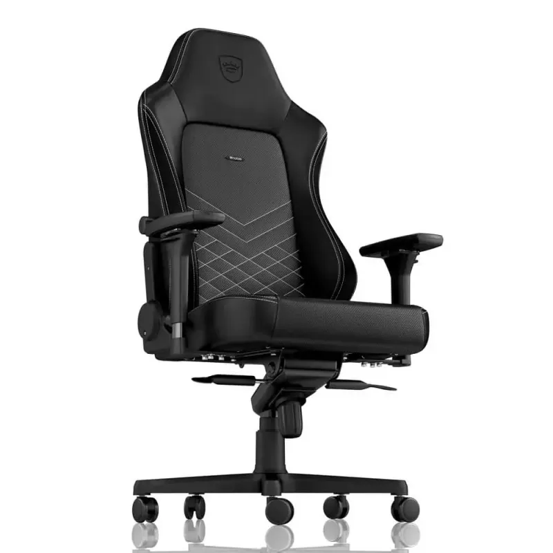 Spēļu krēsls noblechairs Hero PU Leather — polsterēts sēdeklis, polsterēta atzveltne, max augstums 137 cm, atzveltnes platums 57 cm