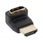 InLine HDMI adapteris, tēviņš/mātīte, uz augšu saliekts, zelta kontakti, 4K2K