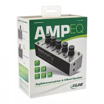 InLine AmpEQ Tri-Tone Hi-Res AUDIO priekšpastiprinātājs un austiņu pastiprinātājs, 3.5mm stereo, USB barošana