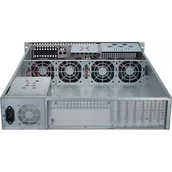 Servera korpuss Inter-Tech 2U-2129N Rack Melns, Sudrabs