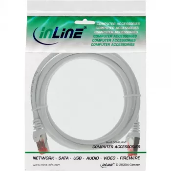 InLine Patch Kabelis S/FTP PiMF Cat.6 250MHz PVC balts 3m
