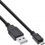 InLine Micro USB 2.0 kabelis, USB A tēviņš / Micro-B tēviņš, melns, 1.5m