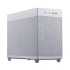 PC korpuss ASUS AP201 PRIME CASE TG WHITE Mini Tower — micro ATX, rūdīts stikls, 3×3.5 collu sloti, 1×2.5 collu slots, USB-A×2, USB-C×1
