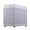 PC korpuss ASUS AP201 PRIME CASE TG WHITE Mini Tower — micro ATX, rūdīts stikls, 3×3.5 collu sloti, 1×2.5 collu slots, USB-A×2, USB-C×1