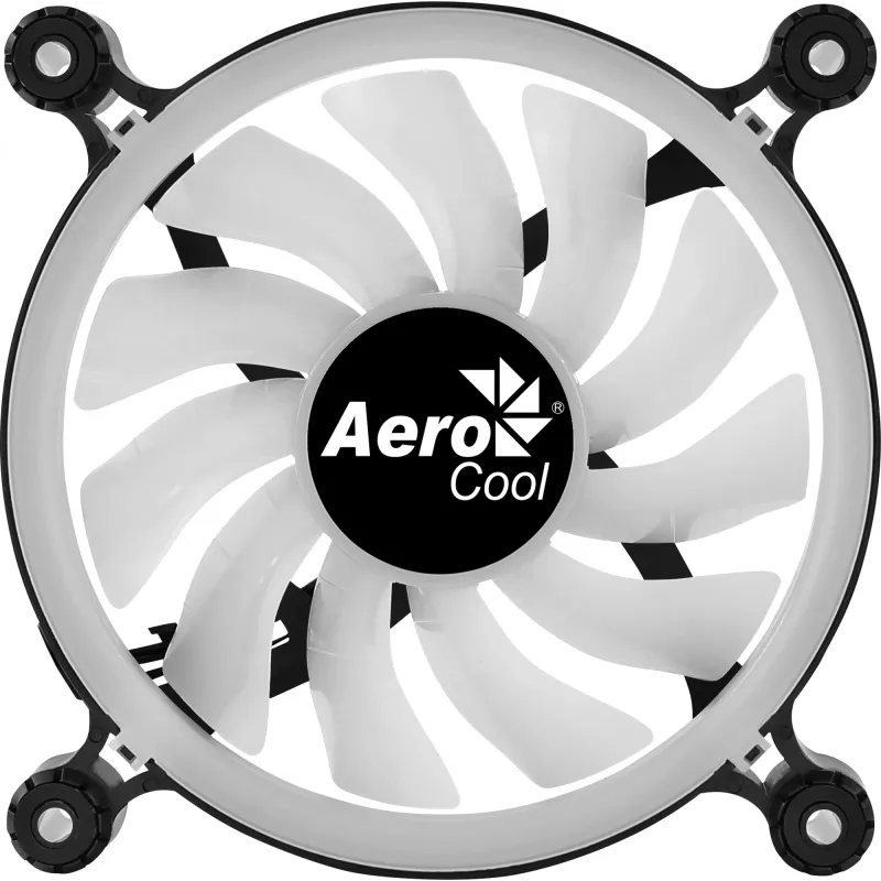 Aerocool PGS Spectro 12 FRGB 120 mm datora korpusa ventilators, melns / caurspīdīgs
