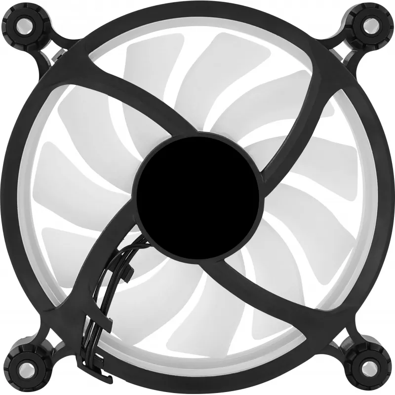 Aerocool PGS Spectro 12 FRGB 120 mm datora korpusa ventilators, melns / caurspīdīgs