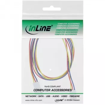 InLine Fan kabeļa pagarinātājs 3 kontaktu Molex vīrietis/sieviete garums 0.60 m