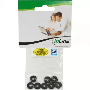 InLine 244 gumijas paplāksne, 8 gab., plakana, melna