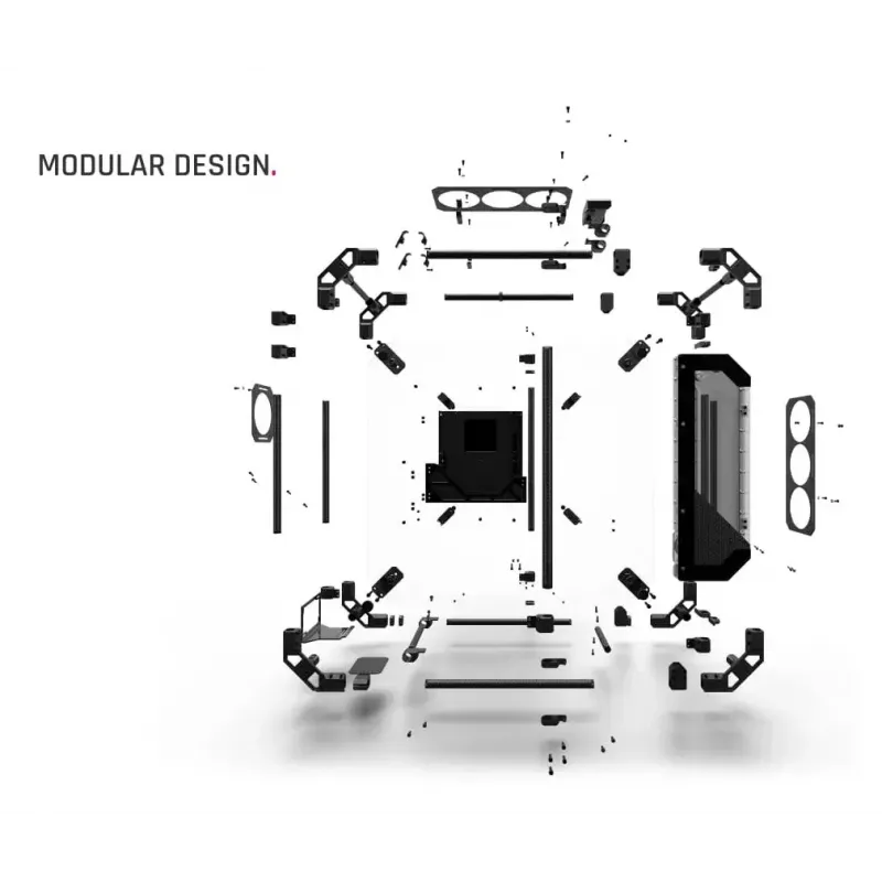 PC korpuss Alphacool Apex Pro Skeleton Full Tower Melns
