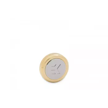 EK Water Blocks Aizbāznis G1/4 inch ar Badžu Zelts 5.5mm Augstums 23mm Diametrs