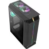 Aerocool GLADIATOR DUO ATX Gaming Korpuss 3x ARGB 12cm Ventilatori, Midi Tower, Melns
