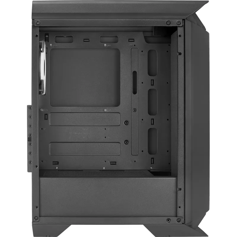 Aerocool GLADIATOR DUO ATX Gaming Korpuss 3x ARGB 12cm Ventilatori, Midi Tower, Melns