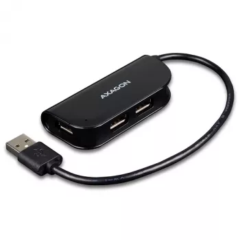 Axagon HUE-X4B USB 2.0 centrmezgls 4 porti melns
