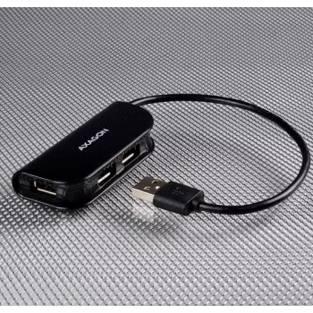 Axagon HUE-X4B USB 2.0 centrmezgls 4 porti melns