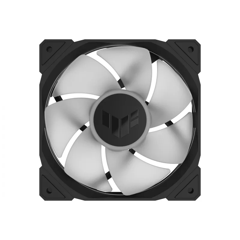 Ventilators ASUS TUF Gaming TR120 ARGB Reverse Triple Pack — 3×120 mm, 2200 RPM, PWM, 2.75 mmH2O, 16 LED, Melns