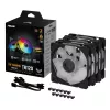 Ventilators ASUS TUF Gaming TR120 ARGB Reverse Triple Pack — 3×120 mm, 2200 RPM, PWM, 2.75 mmH2O, 16 LED, Melns