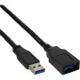 InLine USB 3.2 Gen.1 pagarinātājkabelis Type A vīriešu / Type A sieviešu, melns, 1m