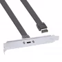 InLine PCI slot kronšteins, USB-C uz USB 3.2 priekšējais panelis Key-A iekšējais, 0.3m