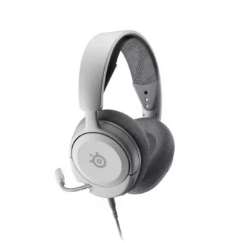 Austiņas STEELSERIES Arctis Nova 1 vadu 3.5 mm, binaurālas, baltas, 1.2 m kabelis, noņemams, buma mikrofons