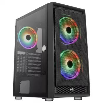 Aerocool GRAPHITEV3 datora korpuss, 3 ARGB 14cm ventilatori