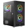 AeroCool Graphite v3 (Graphite-G-BK-v3) ACCM-PB24133.11 Midi Tower datora korpuss, ATX/MicroATX/Mini-ITX, rūdīta stikla sāns, bez barošanas bloka, melns