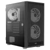 AeroCool Graphite v3 (Graphite-G-BK-v3) ACCM-PB24133.11 Midi Tower datora korpuss, ATX/MicroATX/Mini-ITX, rūdīta stikla sāns, bez barošanas bloka, melns
