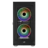 AeroCool Graphite v3 (Graphite-G-BK-v3) ACCM-PB24133.11 Midi Tower datora korpuss, ATX/MicroATX/Mini-ITX, rūdīta stikla sāns, bez barošanas bloka, melns