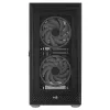 AeroCool Graphite v3 (Graphite-G-BK-v3) ACCM-PB24133.11 Midi Tower datora korpuss, ATX/MicroATX/Mini-ITX, rūdīta stikla sāns, bez barošanas bloka, melns