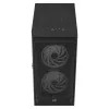 AeroCool Graphite v3 (Graphite-G-BK-v3) ACCM-PB24133.11 Midi Tower datora korpuss, ATX/MicroATX/Mini-ITX, rūdīta stikla sāns, bez barošanas bloka, melns