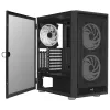 AeroCool Graphite v3 (Graphite-G-BK-v3) ACCM-PB24133.11 Midi Tower datora korpuss, ATX/MicroATX/Mini-ITX, rūdīta stikla sāns, bez barošanas bloka, melns
