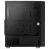 AeroCool Graphite v3 (Graphite-G-BK-v3) ACCM-PB24133.11 Midi Tower datora korpuss, ATX/MicroATX/Mini-ITX, rūdīta stikla sāns, bez barošanas bloka, melns