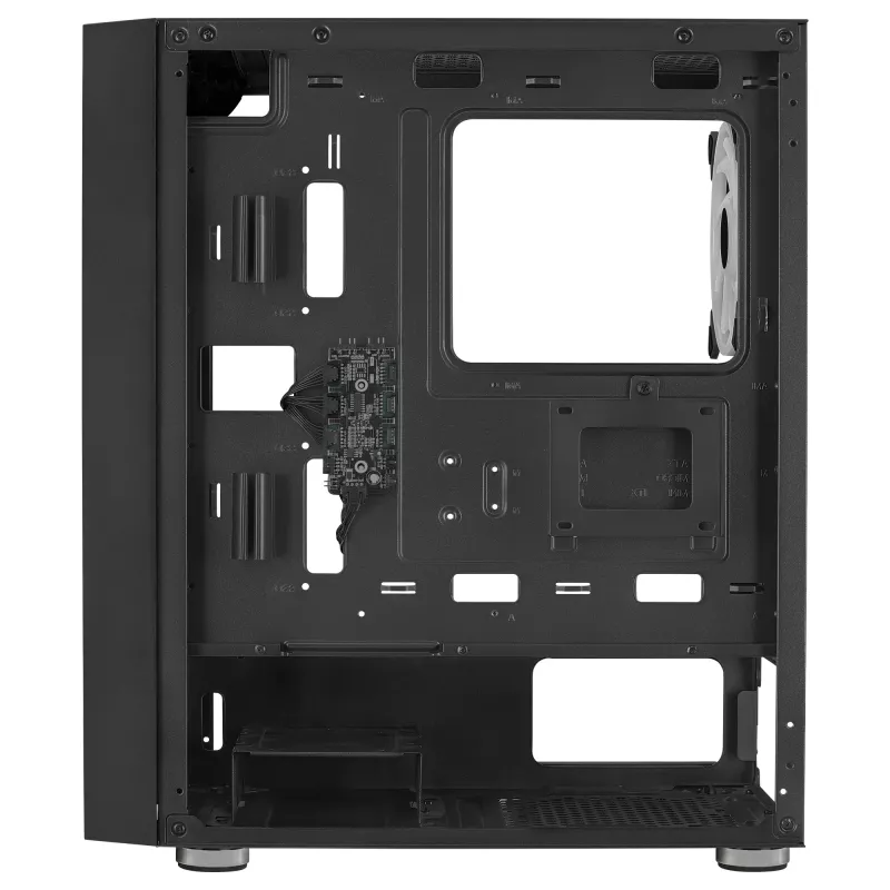 AeroCool Graphite v3 (Graphite-G-BK-v3) ACCM-PB24133.11 Midi Tower datora korpuss, ATX/MicroATX/Mini-ITX, rūdīta stikla sāns, bez barošanas bloka, melns