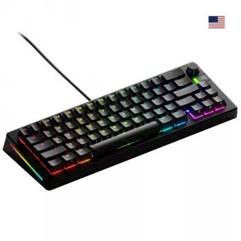 Mehāniskā spēļu tastatūra GLORIOUS GMMK 3 65% vadu USB, QWERTY US, RGB, Melna