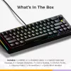 Mehāniskā spēļu tastatūra GLORIOUS GMMK 3 65% vadu USB, QWERTY US, RGB, Melna