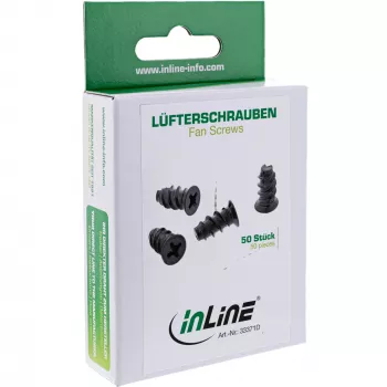 InLine Ventilatora skrūves 5.0x10.0mm melnas 50 gab.