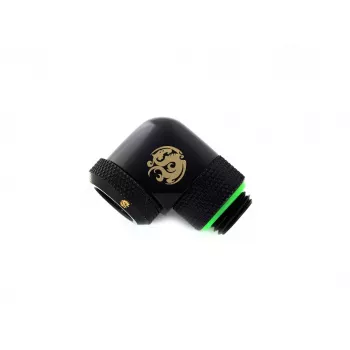 BitsPower BP-MBE90RML misiņa 90° rotējošs savienotājs 1/4 collu vītne melns
