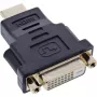 InLine HDMI uz DVI adapteris vīrietis / 24+1 sieviete, zeltīti kontakti, 4K2K