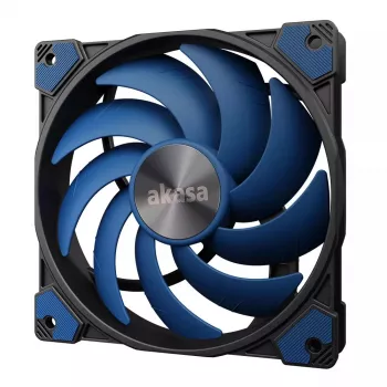 Akasa ALUCIA SC 140 mm procesora ventilators, melns/zils, Hydro Dynamic gultnis