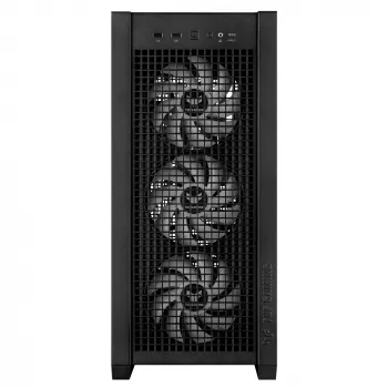 PC korpuss ASUS TUF Gaming GT302 ARGB Midi Tower Melns — Rūdīts stikls, 3x140mm priekšā + 1x140mm aizmugurē, USB-C
